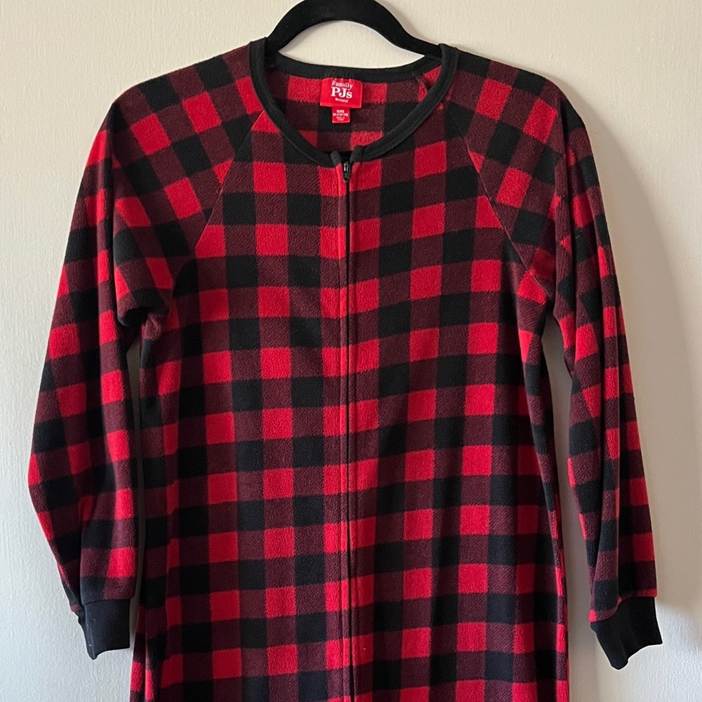 Macy’s Family PJs Red and Black Plaid Onesie